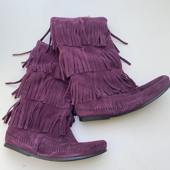 AUTH NIB MINNETONKA 1632F IN RARE PLUM COLOR - Picture 2 of 13
